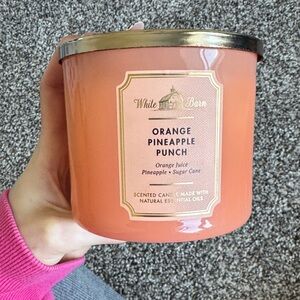 White Barn Orange Pineapple Punch Candle - Coral Pink Finish